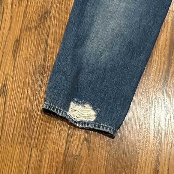 J Brand Jeans Ivy Womens 26 High Rise Bleach Wrecked Faded Cropped Button Fly - Picture 13 of 15